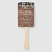 Éventail Programme de mariage écriture manuscrite avec guir (Devant)