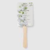 Éventail Programme de mariage élégant à l'orchidée douce (Dos)