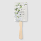 Éventail Programme de mariage élégant à l'orchidée douce (Devant)