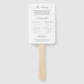 Éventail Programme de mariage élégant aux fleurs de pêche m (Dos)