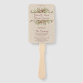 Éventail Programme de mariage élégant avec fleurs mauves et (Devant)