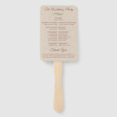 Éventail Programme de mariage élégant avec fleurs mauves et (Dos)