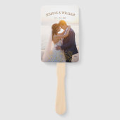 Éventail Programme de mariage élégant avec photo (Devant)