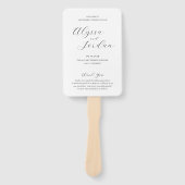 Éventail Programme de mariage élégant et formel classique (Devant)