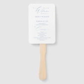 Éventail  Programme de mariage élégant et moderne couleur b (Devant)