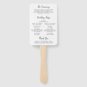 Éventail Programme de mariage élégant floral aquarelle rose (Dos)
