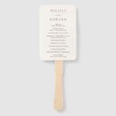 Éventail Programme de mariage élégant ivoire classique (Devant)