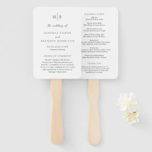 Éventail Programme de mariage élégant moderne
