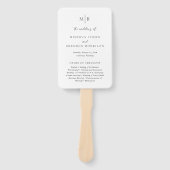 Éventail Programme de mariage élégant moderne (Devant)