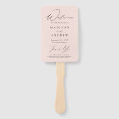 Éventail Programme de mariage élégant moderne (Devant)