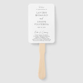 Éventail Programme de mariage élégant moderne Lavern (Devant)