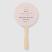 Éventail PROGRAMME DE MARIAGE élégant moderne mignon amour (Dos)