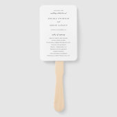 Éventail Programme de mariage élégant moderne neutre (Devant)