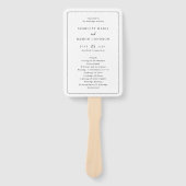 Éventail Programme de mariage élégant noir et blanc intempo (Devant)
