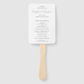 Éventail Programme de mariage élégant Odelphia Modern Scrip (Devant)