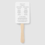 Éventail Programme de mariage élégant Odelphia Modern Scrip (Dos)