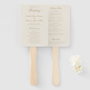 Éventail Programme de mariage élégant traditionnel en ivoir