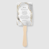 Éventail Programme de mariage en Agate White, Gold & Grey M (Devant)