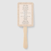 Éventail Programme de mariage en chevron or et pêche (Dos)