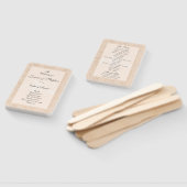 Éventail Programme de mariage en chevron pêche et or (Non-assemblé)