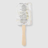 Éventail Programme de mariage en marbre à script de signatu (Dos)