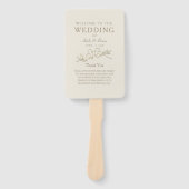 Éventail Programme de mariage en or (Devant)