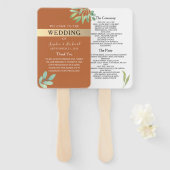 Éventail Programme de mariage en terre cuite (Devant et derrière)