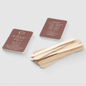 Éventail Programme de mariage en terre cuite à monogramme é (Non-assemblé)