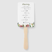 Éventail Programme de mariage et calendrier de verdure trop (Dos)
