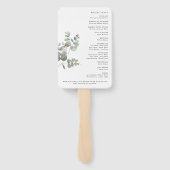 Éventail Programme de mariage Eucalyptus (Dos)