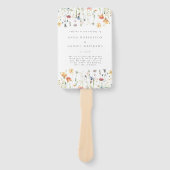 Éventail Programme de mariage fantaisiste de fleurs sauvage (Devant)