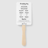 Éventail Programme de mariage Faux Vellum Élégant jour de m (Dos)