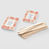 Éventail Programme de mariage feuille pour corail tropical (Non-assemblé)