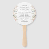 Éventail Programme de mariage Fleur de prairie fleurie colo (Dos)