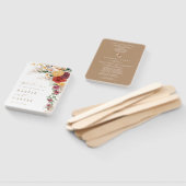 Éventail Programme de mariage Fleur d'Herbe de Pampas Bohèm (Non-assemblé)