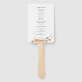 Éventail Programme de mariage Fleur sauvage aquarelle pêche (Dos)
