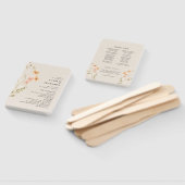Éventail Programme de mariage Fleur sauvage Boho Ventilateu (Non-assemblé)