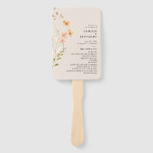 Éventail Programme de mariage Fleur sauvage Boho Ventilateu (Devant)