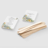 Éventail Programme de mariage Fleur sauvage coloré (Non-assemblé)