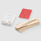 Éventail Programme de mariage Fleur sauvage dynamique (Non-assemblé)