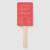 Éventail Programme de mariage Fleur sauvage dynamique (Dos)