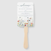 Éventail Programme de mariage Fleur sauvage dynamique (Devant)