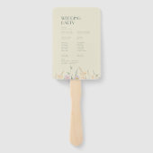 Éventail Programme de mariage fleur sauvage Sage Deco (Dos)