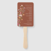Éventail Programme de mariage Fleur sauvage Terracotta Vent (Dos)