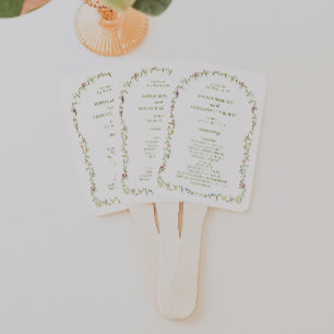 Éventail Programme de mariage Fleur sauvage VERONA