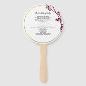 Éventail Programme de mariage Fleur sauvage violet violet f (Dos)