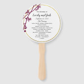 Éventail Programme de mariage Fleur sauvage violet violet f (Devant)