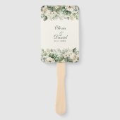 Éventail Programme de mariage Fleurs de Boho Vert Sauge et (Devant)