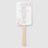 Éventail Programme de mariage Fleurs de Flush Moderne Venti (Dos)
