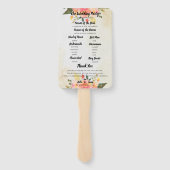 Éventail Programme de mariage Fleurs de pêche jolies MARIAG (Dos)